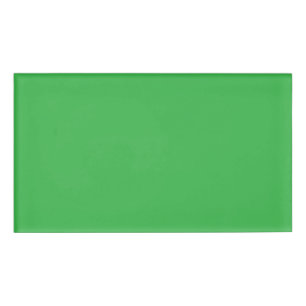 Green Background and White Border for a Modern Aes Name Tag
