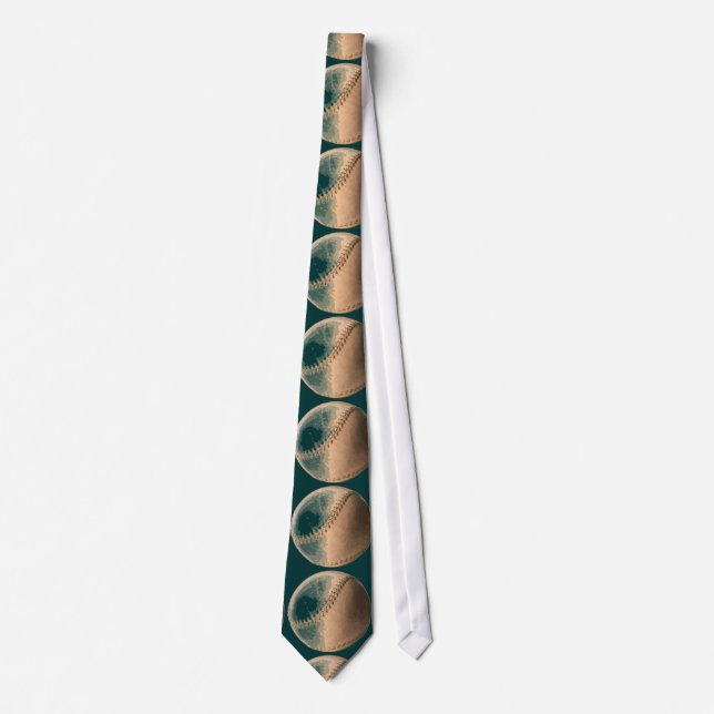 Green Background Pop Art Baseball Tie (Front)