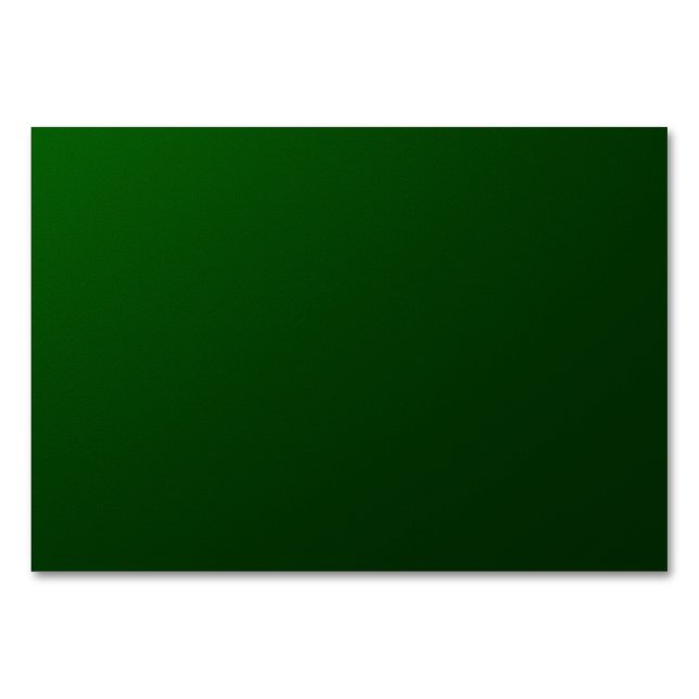 green background table number (Front)