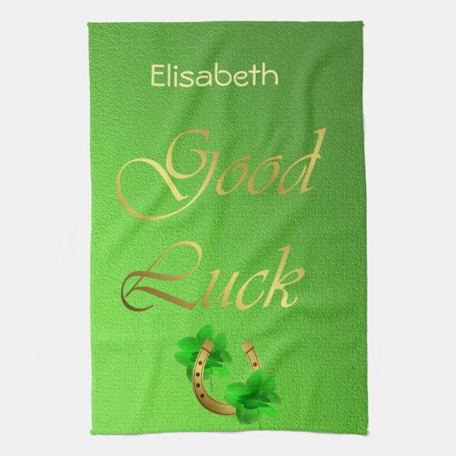 green background towel (Vertical)
