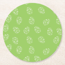 Green background with ornamental eggs