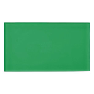 Green Background with White Border for Modern Aest Name Tag