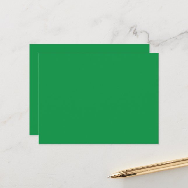 Green Background with White Border for Modern Aest Postcard (Front/Back In Situ)
