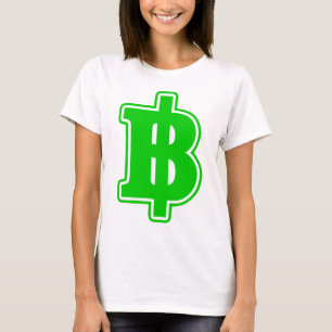 GREEN BAHT SIGN ฿ Thai Money Currency ฿ T-Shirt