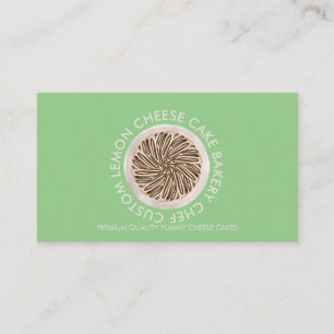 Green Bakery Cake Pastry Chocolate cheesecake Business Card