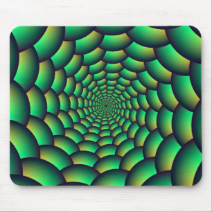 Green Ball Spiral Tunnel Mouse Mat