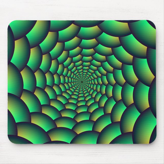 Green Ball Spiral Tunnel Mouse Mat (Front)