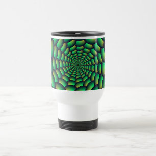 Green Ball Spiral Tunnel Travel Mug