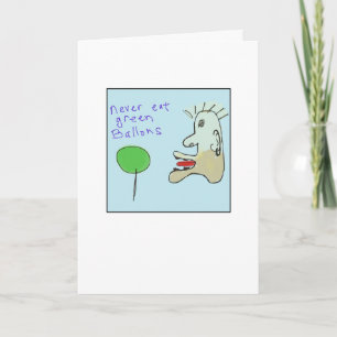Green Balloons Greeting Card