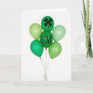 Green Balloons Love Card