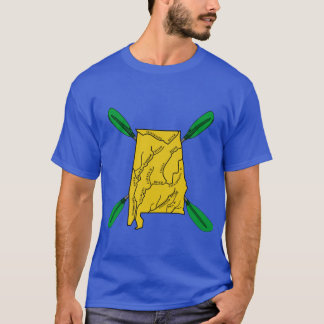 Green Bama Paddler Alabama Paddler Alabama Kayak P T-Shirt