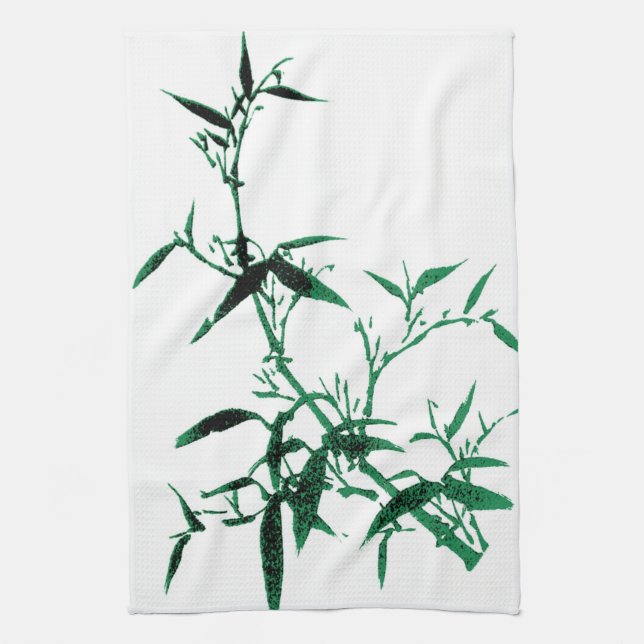Green Bamboo American MoJo Kitchen Towel (Vertical)