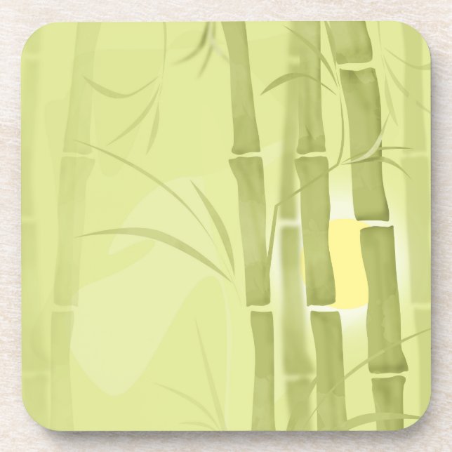 Green bamboo coaster (Front)