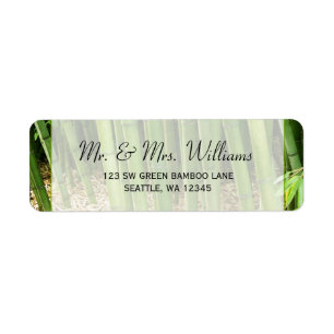 Green Bamboo Custom Address Label