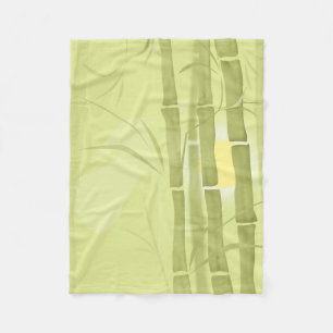 Green bamboo fleece blanket