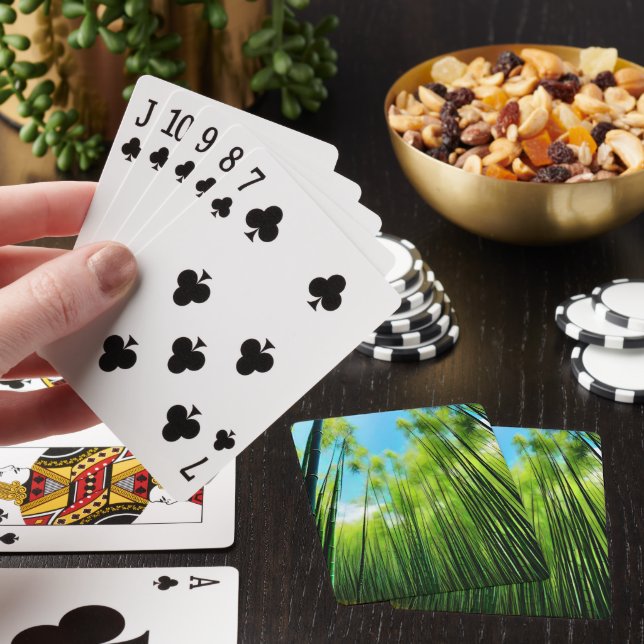 Green bamboo groves playing cards (In Situ)
