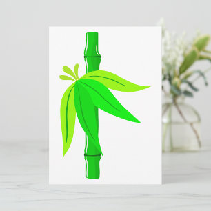 Green Bamboo Invitations