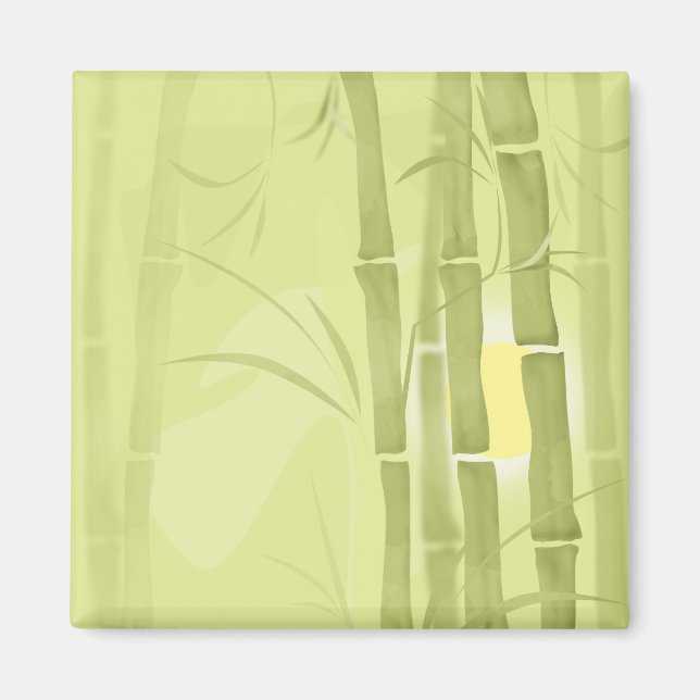Green bamboo magnet (Front)