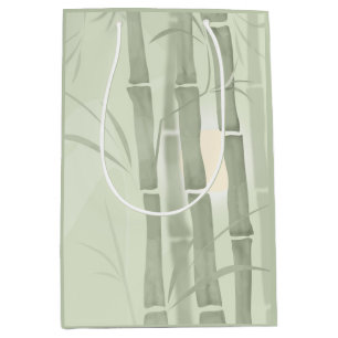 Green bamboo medium gift bag