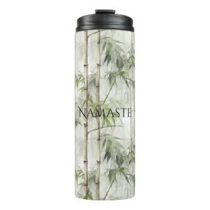 Green Bamboo Mindfulness Yoga Thermal Tumbler