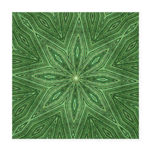 Green Bamboo Modern Geometric Diamond Pattern Canvas Print