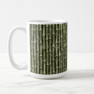 Green Bamboo Nature Pattern Coffee Mug