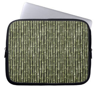 Green Bamboo Nature Pattern Laptop Sleeve