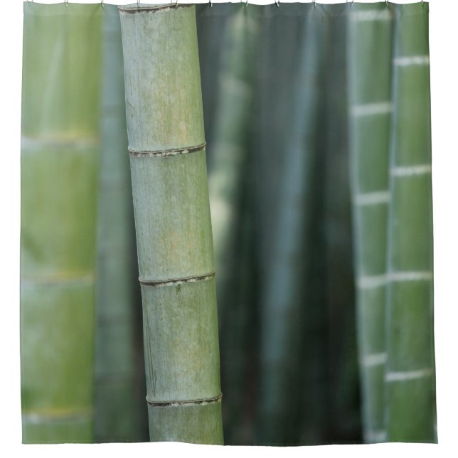 Green bamboo shoots shower curtain (Front)