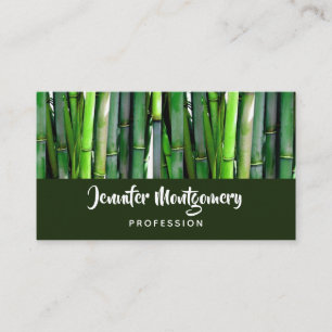 Green Bamboo Stalks Nature Photography Business Card