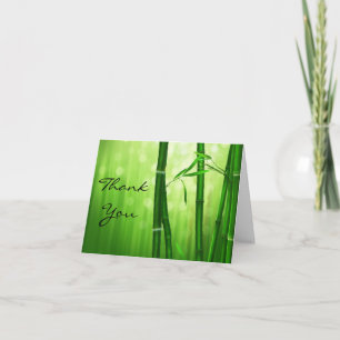 Green Bamboo Thank You Card