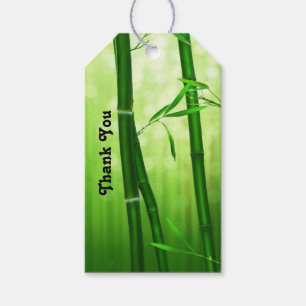 Green Bamboo Thank You Gift Tags