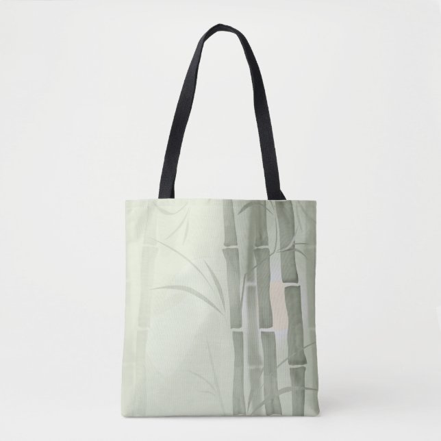 Green bamboo tote bag (Front)