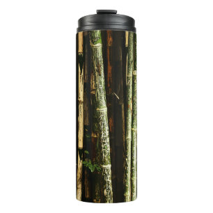 Green Bamboo With Thai Engravings Thermal Tumbler