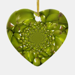 Green Banana Kaleidoscope Art Print/Graphic Ceramic Tree Decoration