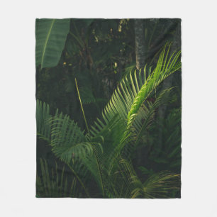GREEN BANANA TREE DURING DAYTIME FLEECE BLANKET