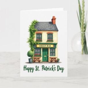 Green Bar Happy St Patricks Day Card