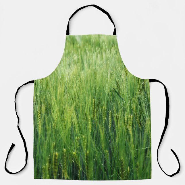 Green barley field, spring closeup. apron (Front)