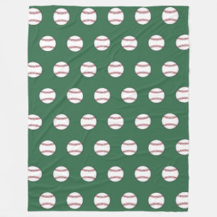 Green Baseball Fleece Blanket