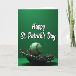 Green Baseball Mitt Holiday Card