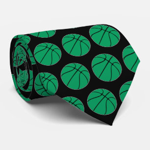 Green Basketball Coach or Player Team Banquet Tie