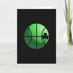 Green Basketball Shamrock Card