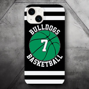 Green Basketball Team Name Player Number Custom Case-Mate iPhone 14 Case