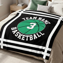 Green Basketball Team Name & Player Number Sports