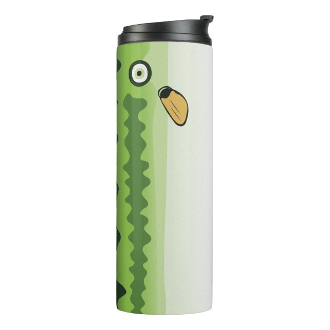 Green bass fish thermal tumbler (Rotated Left)
