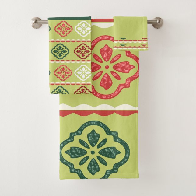 Green Bath Towel Set  (Insitu)