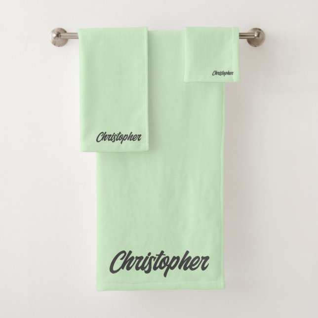 Green Bath Towel Set (Insitu)