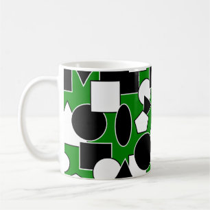 Green Bauhaus Collage  Coffee Mug