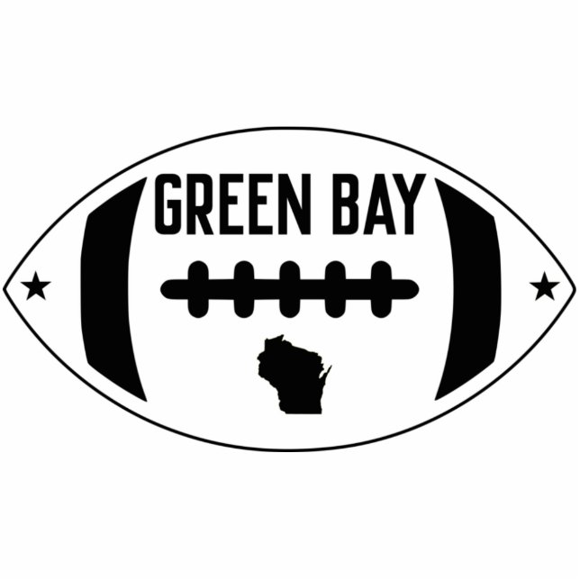 Green Bay Football Theme Standing Photo Sculpture (Front)
