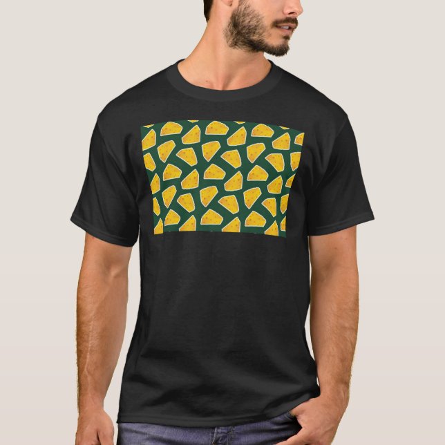 Green Bay Packers Pattern, Green Background Mask T-Shirt (Front)