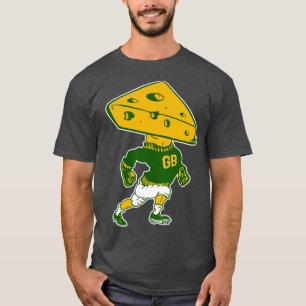 Green Bay Retro Mascot Cheese Head Man T-Shirt